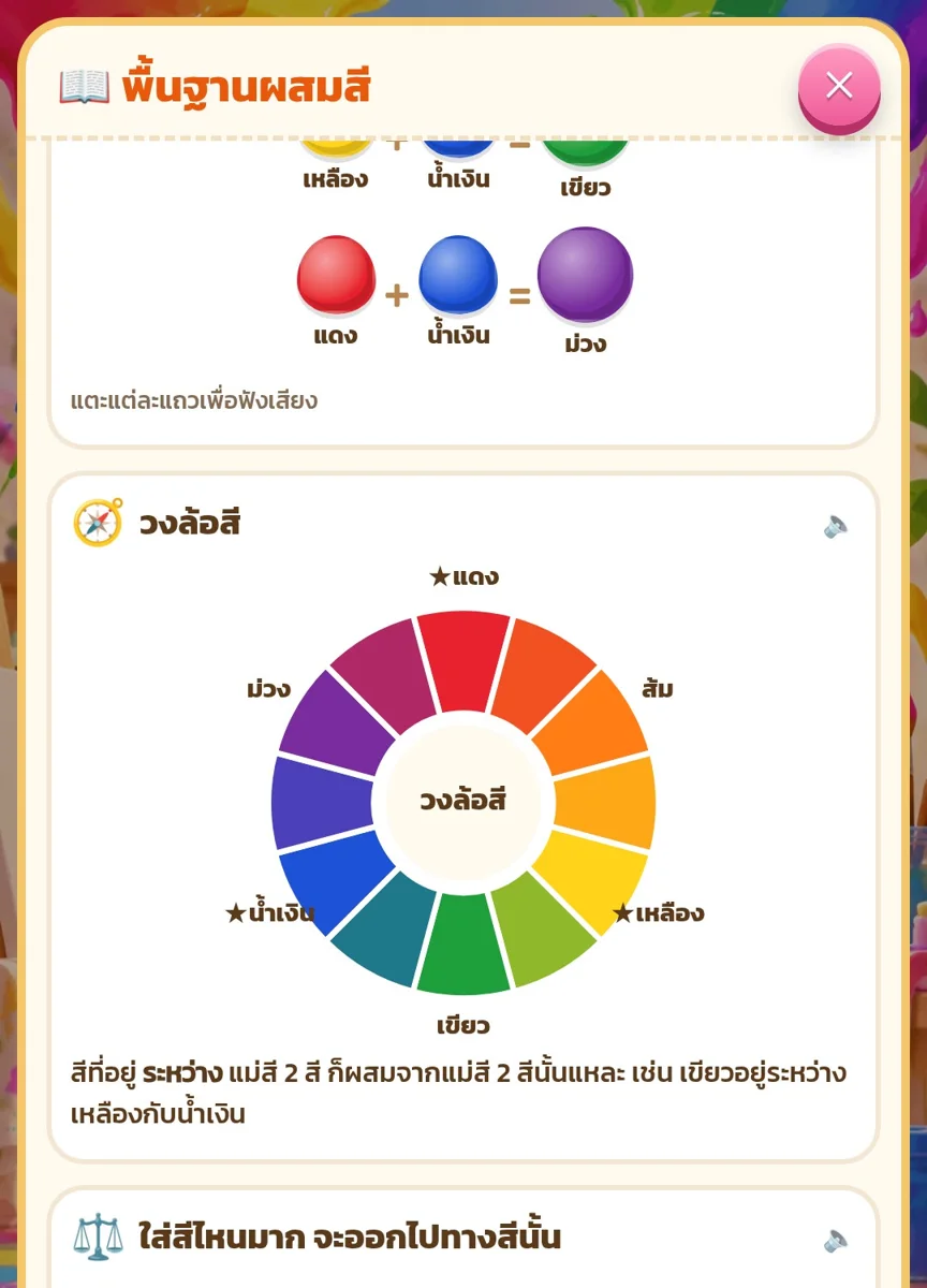 ไกด์พื้นฐานการผสมสี แม่สี วงล้อสี และสัดส่วน