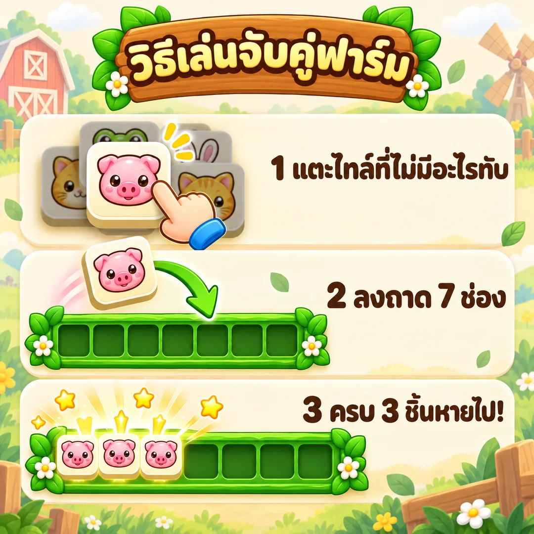 วิธีเล่นจับคู่ฟาร์ม